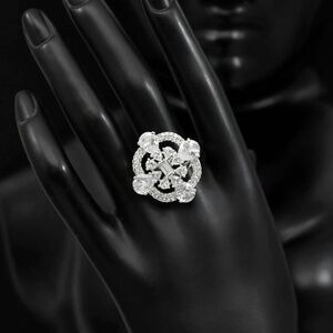 White Color American Diamond Finger Ring